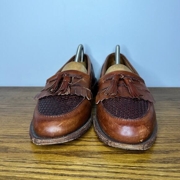Allen Edmonds Cody Brown Leather Tassel Kiltie Loafers Shoes Men’s Size 7.5 - Picture 2 of 8